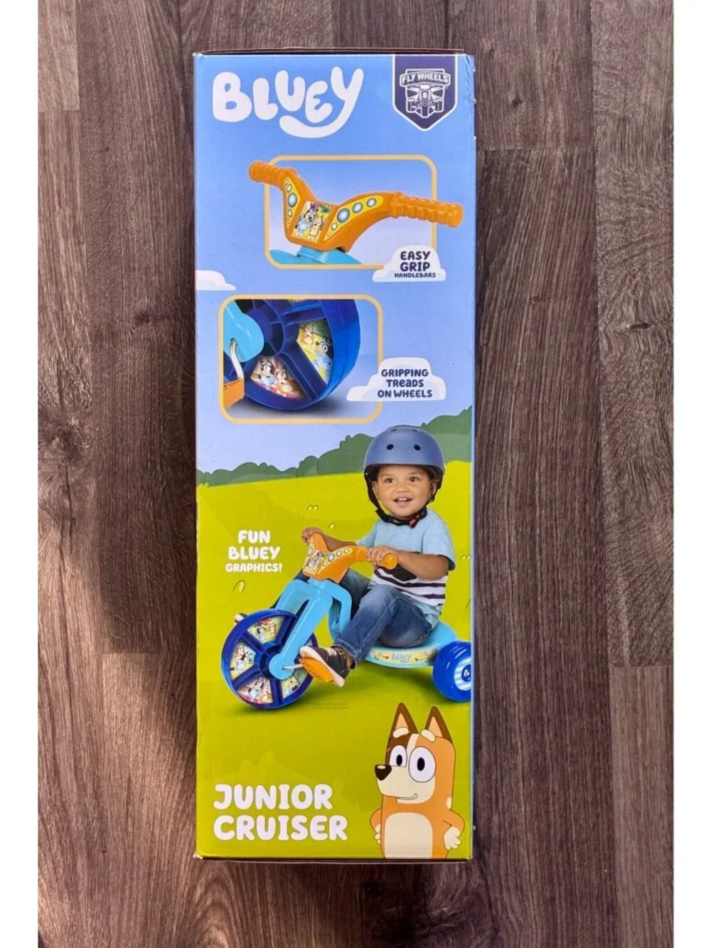 Bluey Junior Cruiser Tricycle With Easy Grip Handlebars & Gripping Treads For Ag